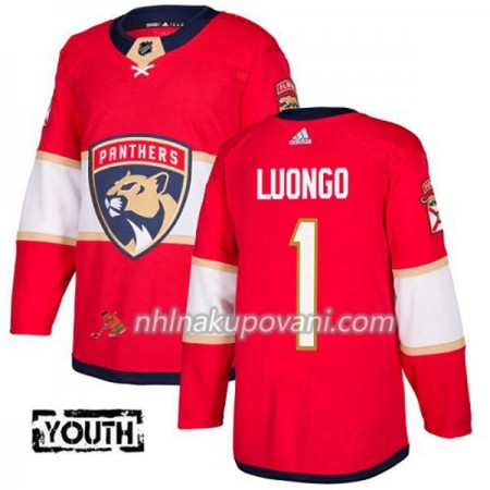 Florida Panthers Dresy Roberto Luongo 1 Červená 2017-2018 Adidas Authentic - Dětské